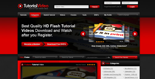 Tutorial Flash Video: Blog, Video, Social Template - Entertainment PSD Templates