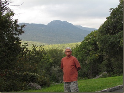 Al with Grandfather mountain in back ground