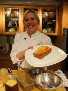 Nancy shows off her glazed lemon cake, made in a mini-loaf pan. Nancy shows off her glazed lemon cake, made in a mini-loaf pan.