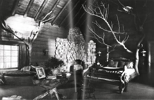 The incorporation of tree branches is so whimsical. It's like sleeping outside–without all the bugs. Kamp Kill Kare, c. 1935. ( The incorporation of tree branches is so whimsical. It's like sleeping outside–without all the bugs. Kamp Kill Kare, c. 1935. (