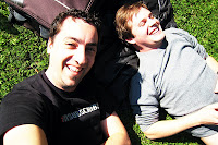 Chilling out on the lawn