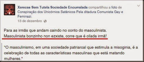 Feministas dizem que não existem masculinistas bonzinhos Feministas dizem que não existem masculinistas bonzinhos