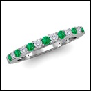 The Svelte Emerald Wedding Band