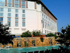 One of the exterior walls near the pool