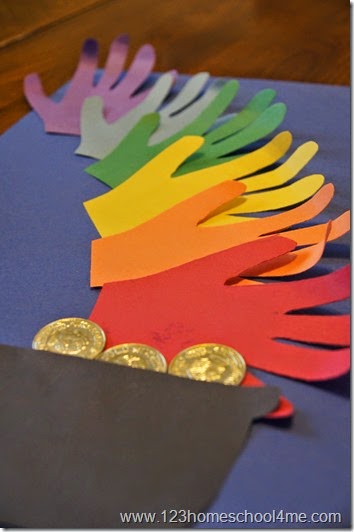 rainbow with pot of gold st. patricks day craft for kids rainbow with pot of gold st. patricks day craft for kids
