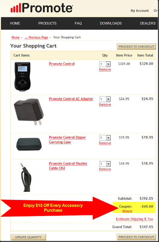 $15 Off Every Promote Control Accessory Purchase 