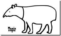 tapir colorear 1