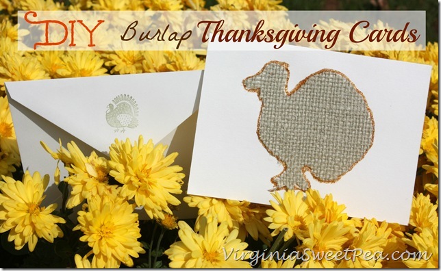 DIY Burlap Thanksgiving Cards DIY Burlap Thanksgiving Cards