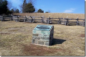 First Bull Run or Manassas Stone Marker on Matthews Hill