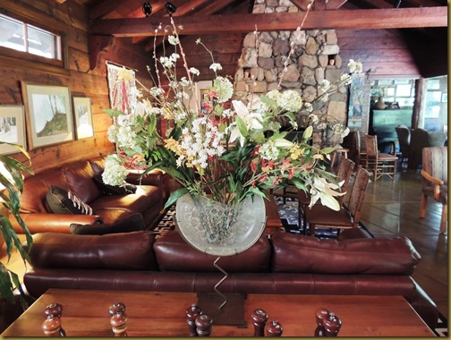 The gorgeous lobby of the Garland Lodge