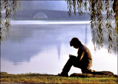 reading by the river