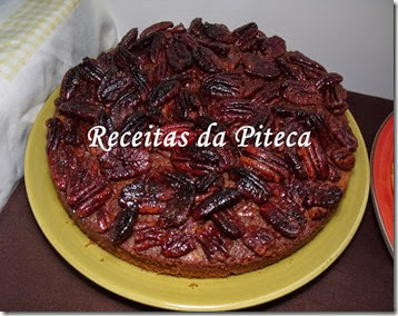 Tarte de nozes pecans e canela