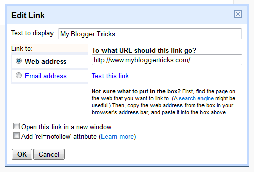 nofollow in blogger nofollow in blogger