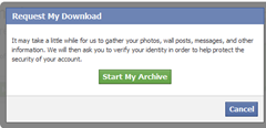 การ backup ข้อมูลใน facebook