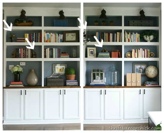 how to decorate bookshelves