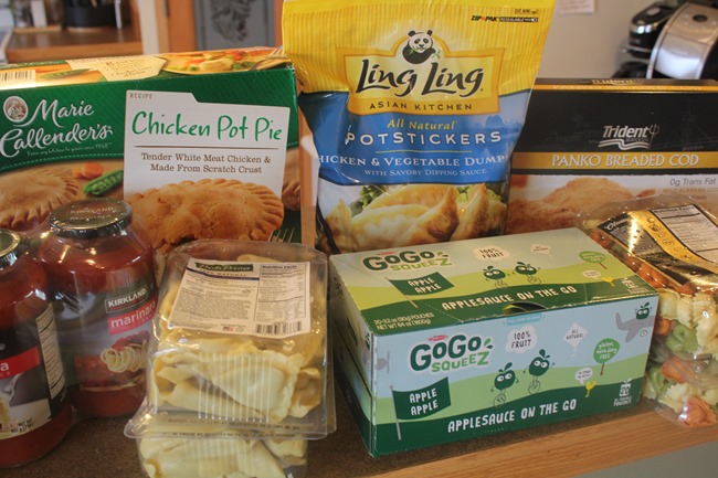 Variety of food items from the store which someone may need to survive morning sickness