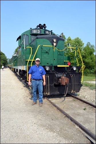 John at the train