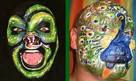 Self-Portraits Face Paintings by James Kuhn