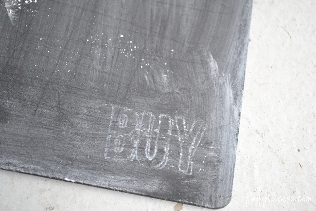 Permanent Chalk Writing - How to make permanent writing look just like chalk.