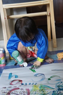 Squeezing the paint bottle Squeezing the paint bottle