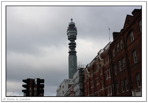The BT Tower from Goodge Street