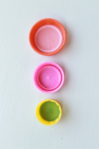 O.J. cap, milk cap, and lemon juice cap