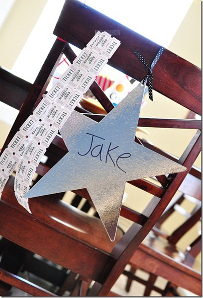 Movie Theme Party Chair Decor