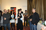 NYU Wagner Dean Ellen Schall and Pepe Villegas with guests at the opening reception of 
FolkloRican: The Art of Pepe Villegas
at NYU Wagner