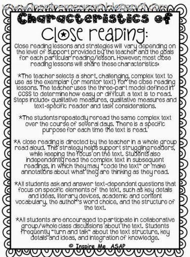 Characteristics of Close Reading