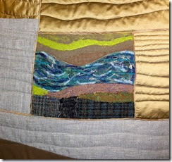 New River Piece in progress, by Sue Reno