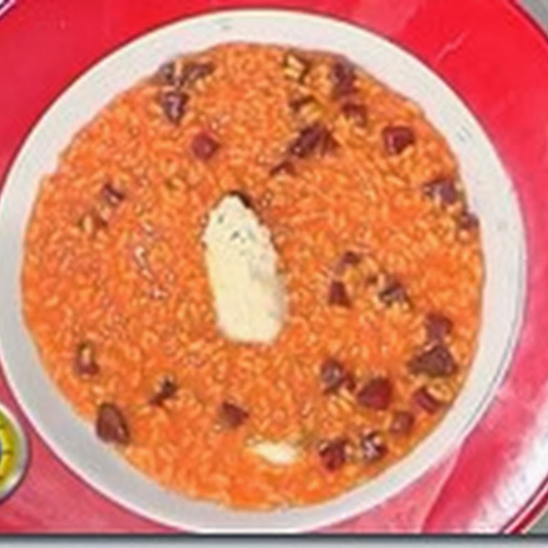 Risotto allo zafferano con e rapa rossa