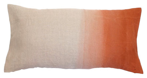 The fading on this linen pillow allows it to work well in both a modern and traditional setting.
(abchome.com)