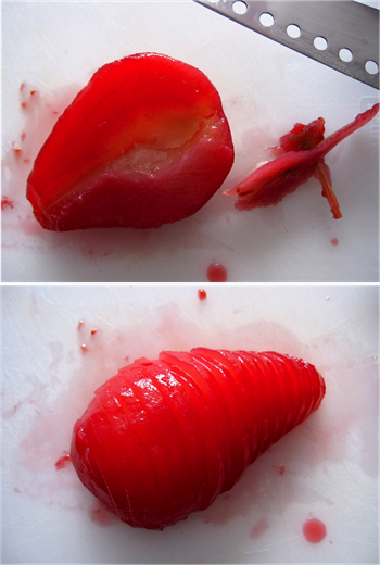 cut pear framboise