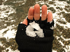 My first contact with snow.