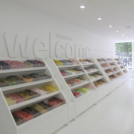 The long row of pick n' mix in all it's glory.