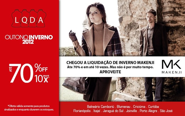 Liquidação Makenji com até 70% OFF – Coleção Inverno 2012. liquidacao de inverno 2012 makenji