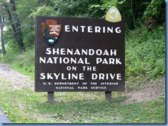 1063 Virginia - Shenandoah National Park on the Skyline Drive sign 1063 Virginia - Shenandoah National Park on the Skyline Drive sign