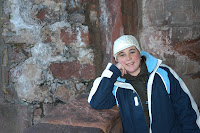 Erika after climbing up too the Schloss