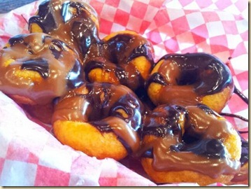 Chocolate Sauce & Caramel Donuts