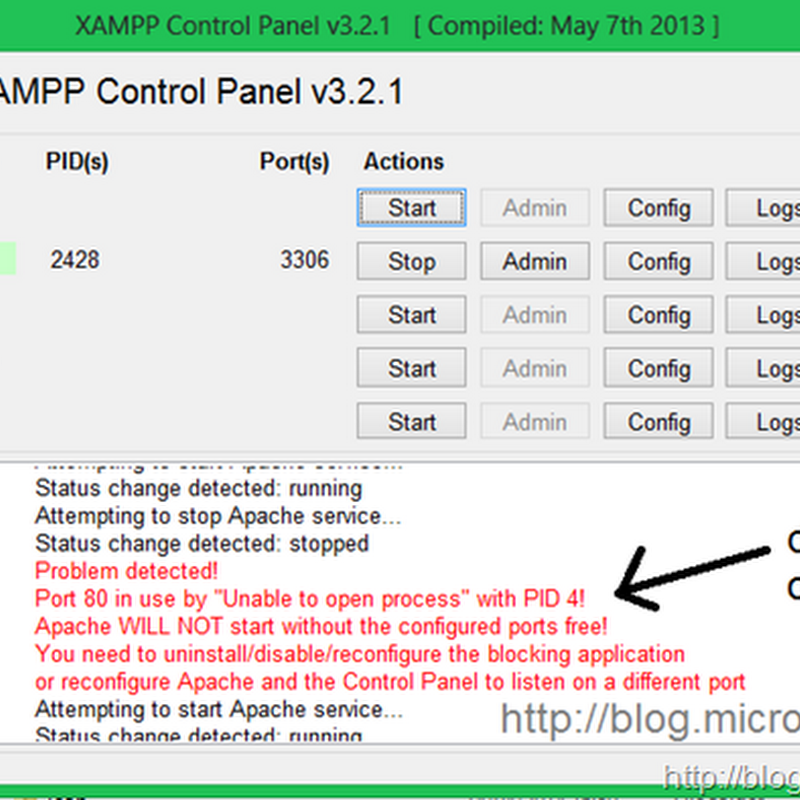Tips dan Trick Memperbaiki port 80 yang dipakai oleh System PID 4