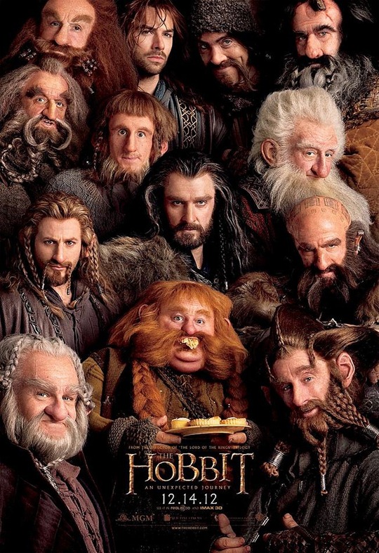 A Hobbit törpjei egy poszteren