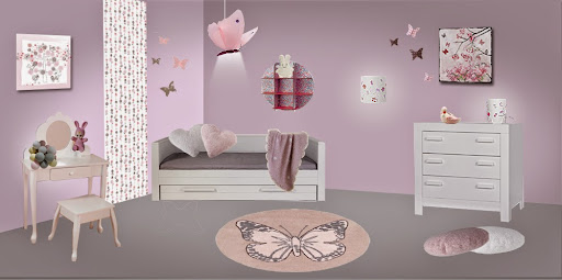 Découvrez la chambre enfant Papillon, stickers, tableaux, lampe, tapis...<br />trop belle ! http://goo.gl/YKERtv