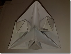 Piramida hexagonala origami din 3 coli a4