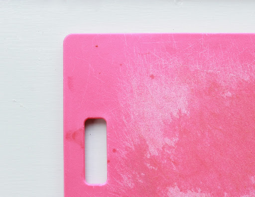 Well-used cutting board