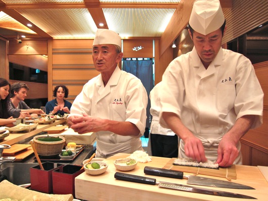 Sushi Dinner at Kyubey, Tokyo.JPG Sushi Dinner at Kyubey Tokyo