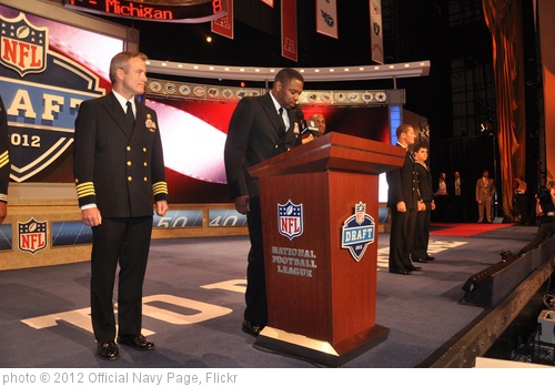 'A Sailor announces the third round draft pick of the 2012 NFL Draft.' photo (c) 2012, Official Navy Page - license: http://creativecommons.org/licenses/by/2.0/