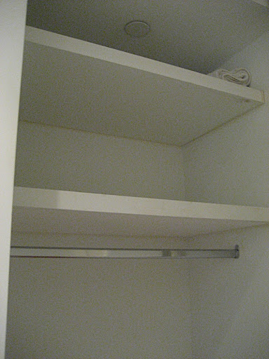 I am going to have to remove the shelving and hanging rod.