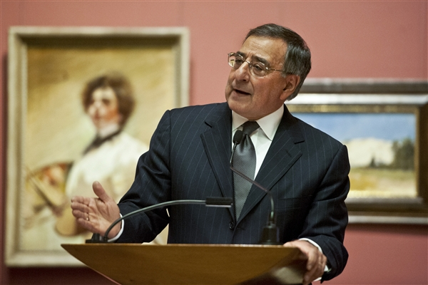 Defense Secretary Leon E. Panetta speaks at an annual reception for the Environmental Defense Fund at the Renwick Gallery in Washington D.C., 2 May 2012. Panetta thanked the organization for recognizing Defense Department efforts to make military bases and equipment more efficient and environmentally friendly. DOD photo by Erin A. Kirk-Cuomo