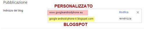 redirect-dominio personalizzato-blogger