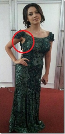 Gambar pakai gaun nipis hingga nampak aset dan ketiak di ABPBH 2012 (1)